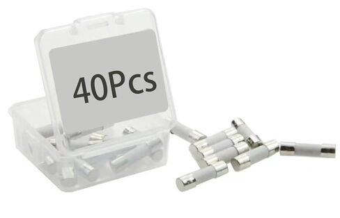 T500mAL250V، 500mA، 500mA Fuse، صمامات سيراميك بطيئة النفخ، 5x20 مم، 0.5 أمبير 250 فولت، 0.2X 0.78 فيوز تأخير الوقت (40 قطعة) in Kuwait