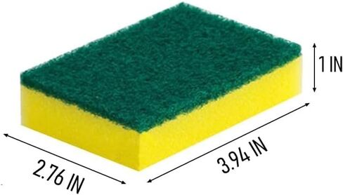 10 Pack Kitchen Cleaning Sponges, Dual Side Cleaning Dish Sponges for Home and Kitchen, Anti-Scratch Scrubbing Sponges in Saudi Arabia