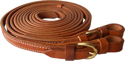 Garden Party Horse Amish USA Western Hermann Oak Leather Brass Buckle End Reins Tack 975H3473 in Saudi Arabia