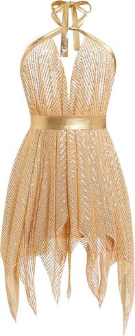 IBAKOM Praise Dance Tunic for Women Sparkly Sequins Multi-Way Warp Worship Overlay Adult Glitter Church Liturgical Dancewear in Saudi Arabia
