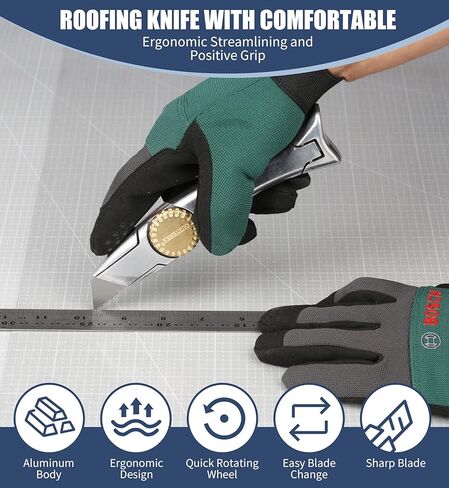 CUTTEREX الثقيلة SharkKnife VinylKnife UtilityKnife سكين تسقيف دلفين دولفين سكين السجاد، 4 قطع سكاكين و 30 شفرات in Kuwait