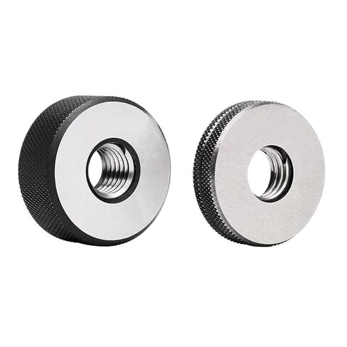 1 Set (1 Pass Gauge + Stop Gauge) 6e M2-M12 Standard Metric fine-Tooth Thread Ring Measuring Tool M2M3M4M5M6M8M12(M8X1.25 6e T Z) in Saudi Arabia