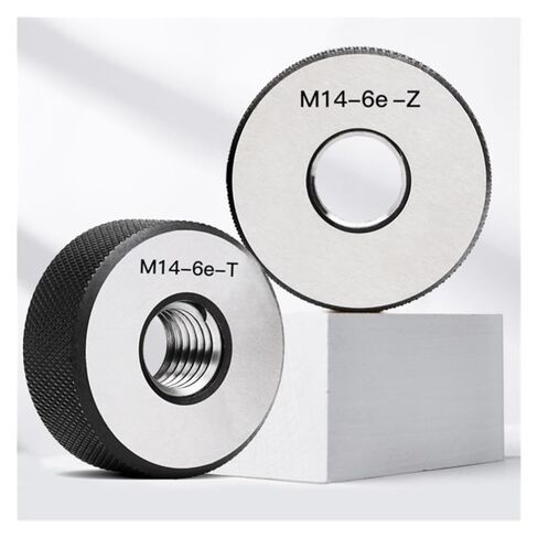 1 Set (1 Pass Gauge + Stop Gauge) 6e M2-M12 Standard Metric fine-Tooth Thread Ring Measuring Tool M2M3M4M5M6M8M12(M8X1.25 6e T Z) in Saudi Arabia
