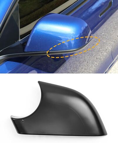 غطاء سفلي للمرآة، غطاء قاعدة مرآة الرؤية الخلفية لجانب الركاب متوافق مع طراز Tesla 3 2021-2023، OE 8202102 8202202 22873005 22873006 (أسود، موديل 3 جانب الركاب) in Kuwait