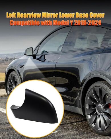 غطاء سفلي للمرآة، غطاء قاعدة مرآة الرؤية الخلفية لجانب الركاب متوافق مع طراز Tesla 3 2021-2023، OE 8202102 8202202 22873005 22873006 (أسود، موديل 3 جانب الركاب) in Kuwait