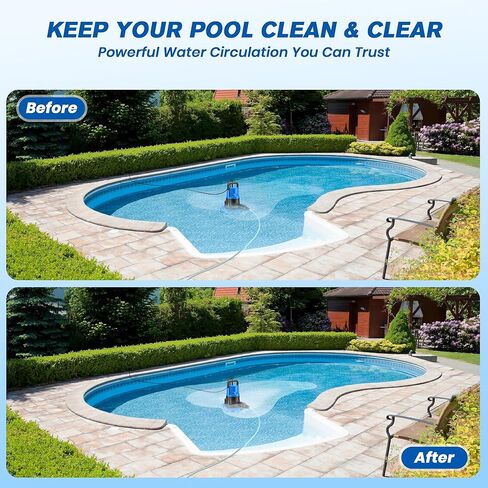 مضخة غطاء حمام السباحة الأوتوماتيكية 1 HP 5000 GPH - مضخة إزالة المياه الغاطسة مع سلك طاقة بطول 26 قدمًا وصمام فحص 3/4 بوصة لحمام السباحة وأحواض المياه الساخنة والأسطح وأسرّة المياه والمزيد (ترقية 2026) in Kuwait