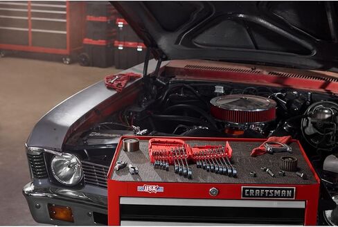 مجموعة مفاتيح ربط السقاطة من كرافتس مان، 20 قطعة، مجموعة مفاتيح ربط بسقاطة 90 سنًا SAE/مترية مع حقيبة، أرجوحة قوسية 4 درجات (CMMT87220) in Kuwait