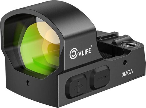 CVLIFE BearMight Auto-Brightness Red/Green Dot Sight for RMS RMSc, 3 MOA Dot Motion Awake Reflex Sight Optic Scope for Compact Pistol, 5000G Shockproof & Waterproof, Adapter for MOS/RMR/Picatinny in Saudi Arabia