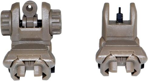 Sniper Polymer Front and Rear Sight Combo Set, Desert Camo Flip Up Back Up Iron Sights in Kuwait