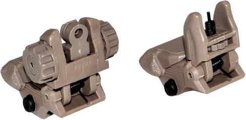 Sniper Polymer Front and Rear Sight Combo Set, Desert Camo Flip Up Back Up Iron Sights in Kuwait