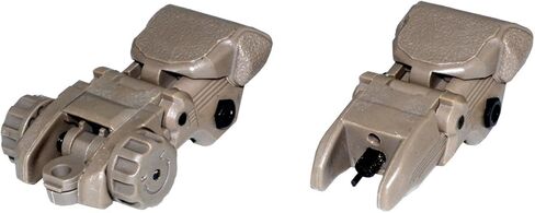 Sniper Polymer Front and Rear Sight Combo Set, Desert Camo Flip Up Back Up Iron Sights in Kuwait