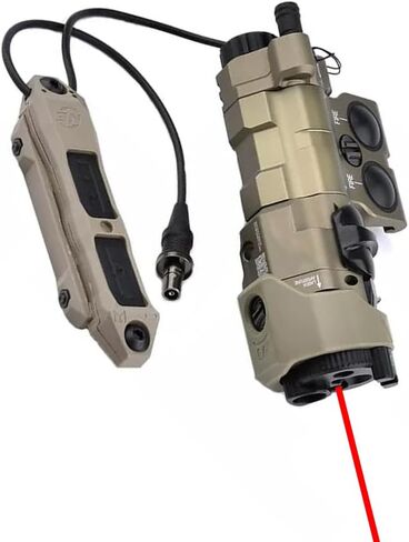 صندوق رؤية ليزر معدني MWL C1+ (مع الأشعة تحت الحمراء + ليزر أحمر/أخضر/أزرق + ضوء تعبئة الأشعة تحت الحمراء + مصباح يدوي LED 220 لومن)، ومفتاح ضغط عن بعد معياري مزدوج السلك (SF + 2.5 قابس) كومبو in Kuwait