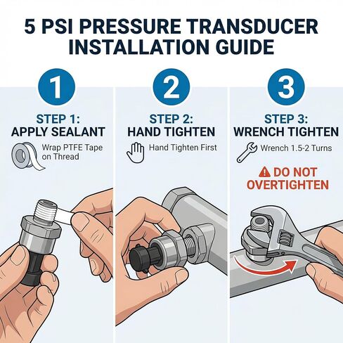 1 Pc 5 psi Pressure transducer, 1/8 inch Oil Fuel Pressure Transducer Sensor for 27 NPT Water Pressure Sensor, Stainless Steel Oil Pressure Sender for Air/Gas/Water, 5V DC, High Accuracy in Saudi Arabia