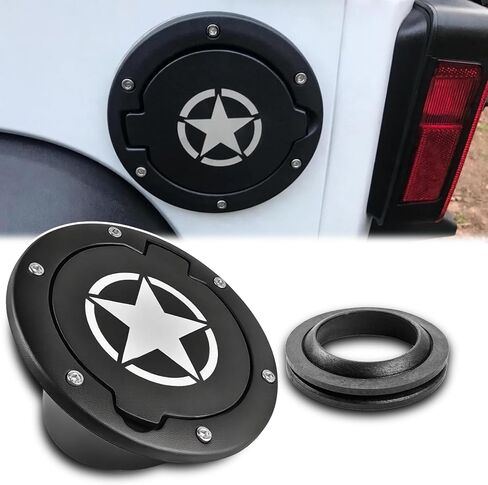Mupera Fuel Filler Door Gas Tank Cap Cover Accessories for 2018-2023 2024 Jeep Wrangler JL JLU 2/4 Door(US Flag) in Saudi Arabia
