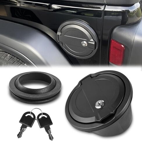 Mupera Fuel Filler Door Gas Tank Cap Cover Accessories for 2018-2023 2024 Jeep Wrangler JL JLU 2/4 Door(US Flag) in Saudi Arabia
