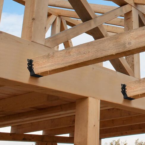 2x6 Joist Hanger,16 Pack 20 Gauge Q235B Steel Face Mount Joist Hangers,Hurricane Ties for Rafters, Black Powder Coating Rafter Ties Brackets in Saudi Arabia