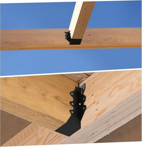2x6 Joist Hanger,16 Pack 20 Gauge Q235B Steel Face Mount Joist Hangers,Hurricane Ties for Rafters, Black Powder Coating Rafter Ties Brackets in Saudi Arabia