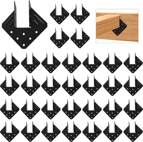 2x6 Joist Hanger,16 Pack 20 Gauge Q235B Steel Face Mount Joist Hangers,Hurricane Ties for Rafters, Black Powder Coating Rafter Ties Brackets in Saudi Arabia