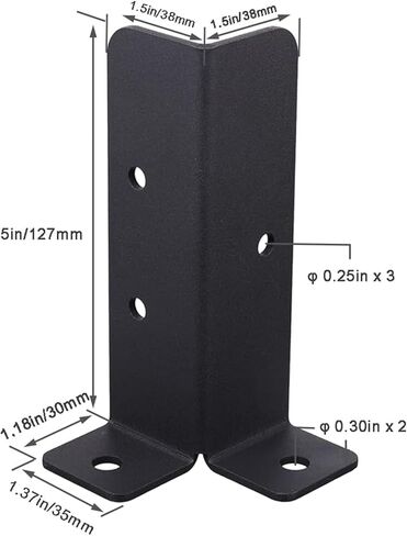 8 قطع قابلة للتعديل على سطح السفينة بعد مرساة قاعدة بين قوسين تناسب 1.5 × 1.5، 2 × 2، 2 × 4، 4 × 4، مجموعة دعامات قاعدة سياج خشبية شديدة التحمل لصندوق بريد درابزين العريشة in Kuwait