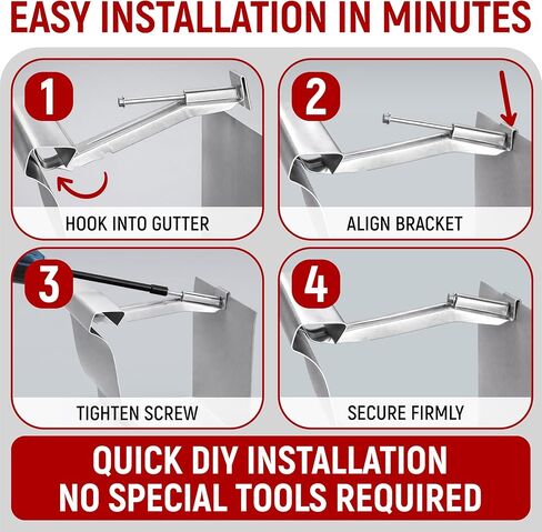 Gutter Hangers 5 Inch with Screws, Aluminum K-Style Hidden Gutter Hangers, Easy Installation, 10 Pack in Kuwait