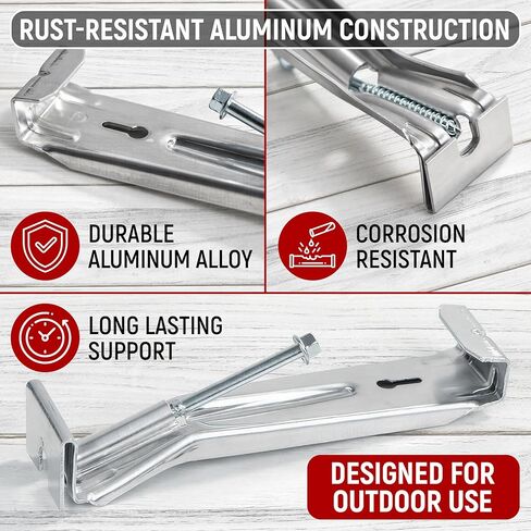 Gutter Hangers 5 Inch with Screws, Aluminum K-Style Hidden Gutter Hangers, Easy Installation, 10 Pack in Kuwait