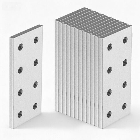 Frienda 20 Pcs Aluminum Extrusion Accessories for 2020 2040 T-Slot Aluminum, Flat Joining Plates 8 Hole Rectangular 20 Series Plate in Saudi Arabia