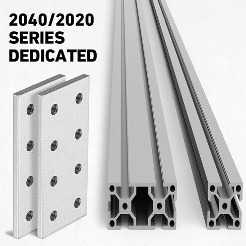 Frienda 20 Pcs Aluminum Extrusion Accessories for 2020 2040 T-Slot Aluminum, Flat Joining Plates 8 Hole Rectangular 20 Series Plate in Saudi Arabia