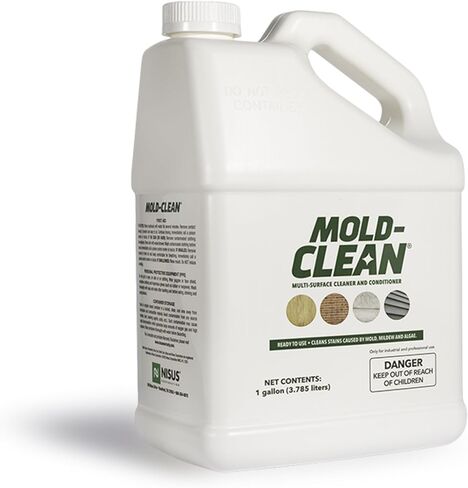 منظف ​​الخشب ومكيف الأسطح من Nisus MOLD-CLEAN، جاهز للاستخدام، يزيل البقع على الخشب والخرسانة والأسطح والجوانب والأثاث البلاستيكي، 1 جالون in Saudi Arabia