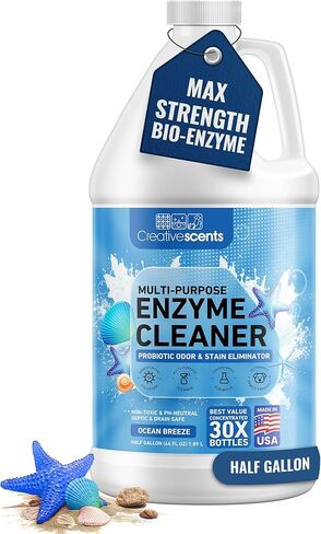 Creative Scents Multipurpose Enzyme Cleaner & Odor Remover | Deodorizer for Floor, Carpet, Drain, Pipes | Pet Urine Odor Eliminator | Enzyme Cleaner for Cat Urine & Dog Poop | Half Gallon Ocean Breeze in Saudi Arabia