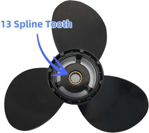 778773 9 1/4 X 11 Pitch 3 Blade 13 Spline Tooth Outboard Boat Propeller Replacement for Johnson Evinrude OMC 8HP 9.9HP 15HP RH Aluminum Prop 0778773 9.25 X 11 in Saudi Arabia