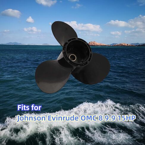 778773 9 1/4 X 11 Pitch 3 Blade 13 Spline Tooth Outboard Boat Propeller Replacement for Johnson Evinrude OMC 8HP 9.9HP 15HP RH Aluminum Prop 0778773 9.25 X 11 in Saudi Arabia