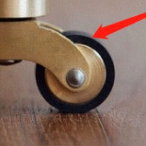 4Pcs 25mm Solid Brass Casters, Movable Caster Wheels, 360 ° Swivel Caster, Furniture Rubber Casters, Retro Classic Cup Type, Load Capacity 150kg, with Screws in Saudi Arabia