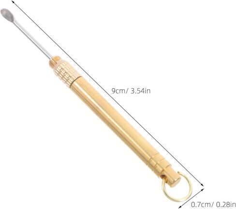 Ipetboom 2pcs Ear Wax Removal Tools - Portable Titanium Alloy Ear Cleaner Spoon Keychain with Rotatable Foldable Design for Easy Earwax Scooping in Saudi Arabia