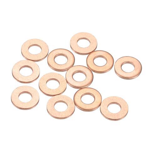 MECCANIXITY 52 Pcs Flat Copper Washers, 10x18x2mm Copper Upgraded Flat Metric Sealing Crush Ring Washers for Hydraulic Fittings Screw Bolt Nut Electronic Repair in Saudi Arabia
