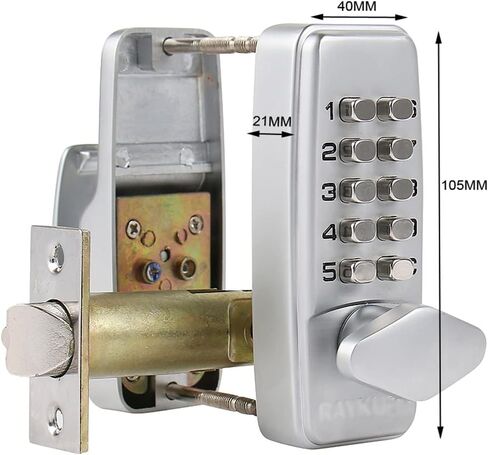 Digital Password Door Lock Mechanical Password Keyless Entry Door Lock Household Security Lock (Color : A, Size : 40 * 105) (A 40 * 105) in Saudi Arabia