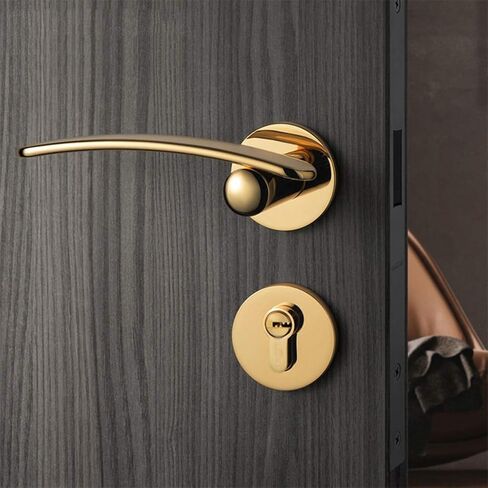 Modern Style/Mute Room Door Lock Handle Fashion Interior Door Lock Anti-Theft Gate Lock Furniture Hardware (Color : C) (B) in Saudi Arabia