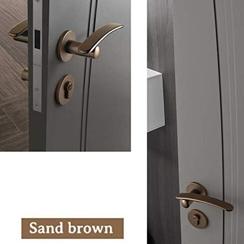 Modern Style/Mute Room Door Lock Handle Fashion Interior Door Lock Anti-Theft Gate Lock Furniture Hardware (Color : C) (B) in Saudi Arabia