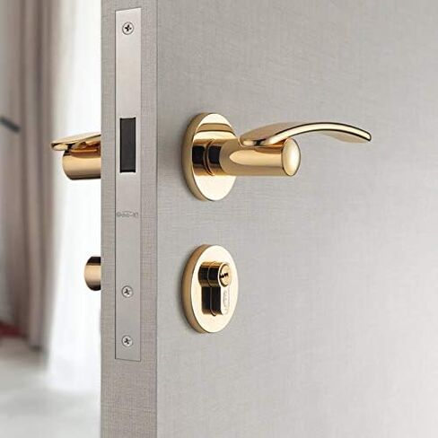 Modern Style/Mute Room Door Lock Handle Fashion Interior Door Lock Anti-Theft Gate Lock Furniture Hardware (Color : C) (B) in Saudi Arabia