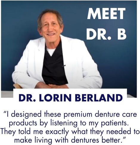 Dr. B Dental Solutions Cleanadent Denture and Gum Toothpaste, ADA Accepted All-Natural Denture Toothpaste for Adults - Removes Odors, Surface Stains and Adhesives - 4 oz in Saudi Arabia