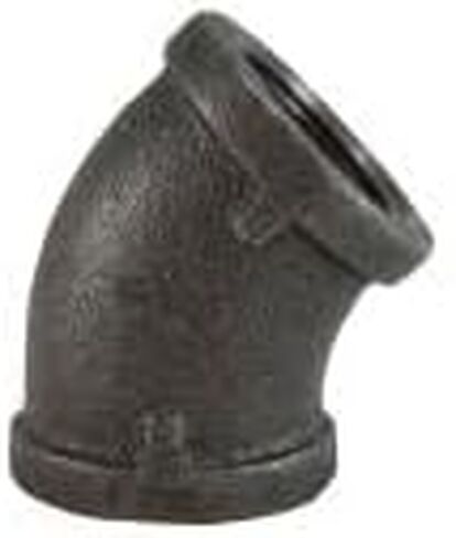MIDLAND INDUSTRIES 65183 45 deg Elbow, 1/2 in FPT x 1/2 in FPT, Iron, Black, 150 lb in Saudi Arabia