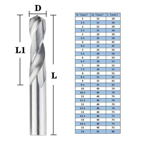 Solid Tungsten Carbide Drill Bits for 1.0-20mm Metalworking Bit Milling Cutter(4.5mm) in Saudi Arabia