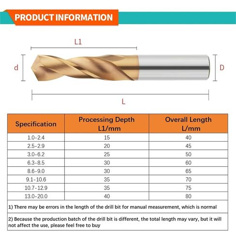 HRC55° Carbide Drill Bits Tungsten Steel Drills CNC Lathe Stainless Drilling Hard Metalworking Tools 0.5-20.0mm 1Pcs(7.1mm) in Saudi Arabia