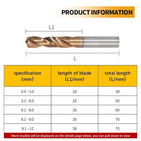 HRC55 Carbide Drill Bits Tungsten Steel CNC Lathe Stainless Hard Metalworking 0.5mm-20mm(1.9mm) in Saudi Arabia
