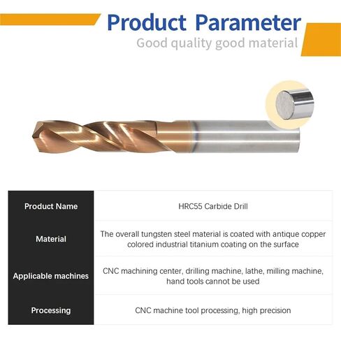 HRC55 Carbide Drill Bits Tungsten Steel CNC Lathe Stainless Hard Metalworking 0.5mm-20mm(1.9mm) in Saudi Arabia