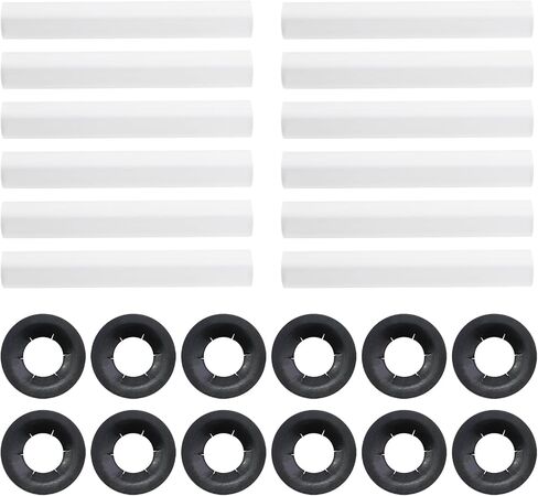 12PCS Garage Door Silent Hinge Sleeve Spacer Garage Door Roller Washer Garage Door Roller Sleeve with Rod 11mm ID Garage Door Hinge Silent Roller Sleeve in Saudi Arabia