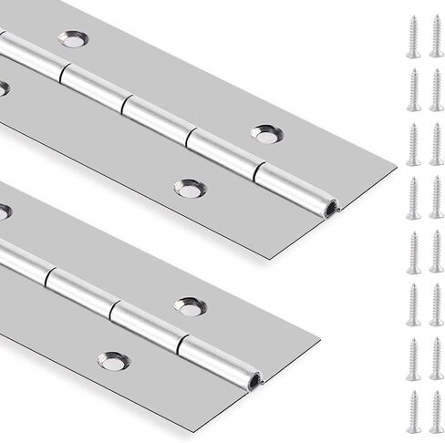 Piano Hinge 48 Inch Heavy Duty Stainless Steel Piano Hinge Continuous Hinge for Cabinet, Door, DIY Wood Boxes, 0.047" Leaf Thickness, 2" Open Width in Saudi Arabia