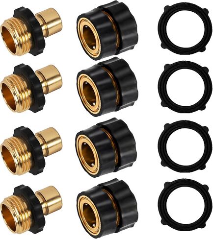 Xiny Tool 3/4 بوصة خرطوم حديقة توصيل سريع، تركيبات خرطوم حديقة توصيل سريع، موصل خرطوم مياه سريع الفك للذكور والإناث (6 عبوات) in Kuwait