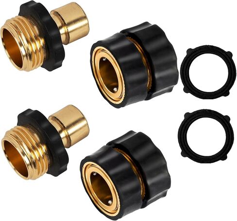 Xiny Tool 3/4 Inch Garden Hose Quick Connect, Quick Connect Garden Hose Fittings, Male and Female Water Quick Release Hose Connector (6 Pack) in Saudi Arabia