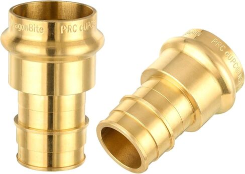 (Pack of 2) Seelink 3/4"Copper Press x 3/4"PEX-A Expansion Coupling Adapter, Brass Construction Fitting for Copper and Pex-A Pipe Connection in Saudi Arabia