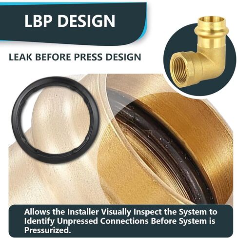 (Pack of 5) Seelink 3/4" Copper Press X 3/4" Female NPT Elbow, Brass Construction Fitting for Copper Tube in Saudi Arabia